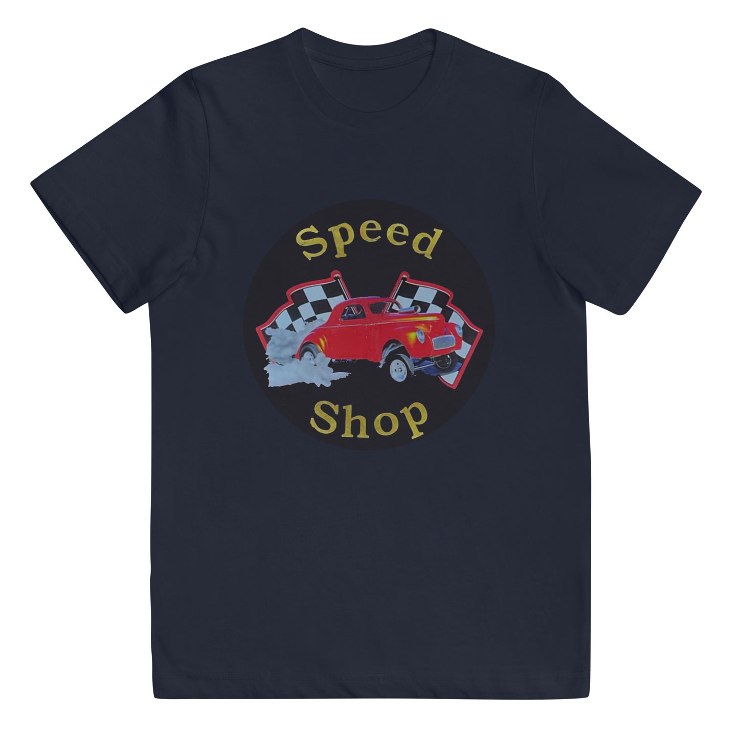 Retro Speed Shop Tin Style Youth jersey t-shirt