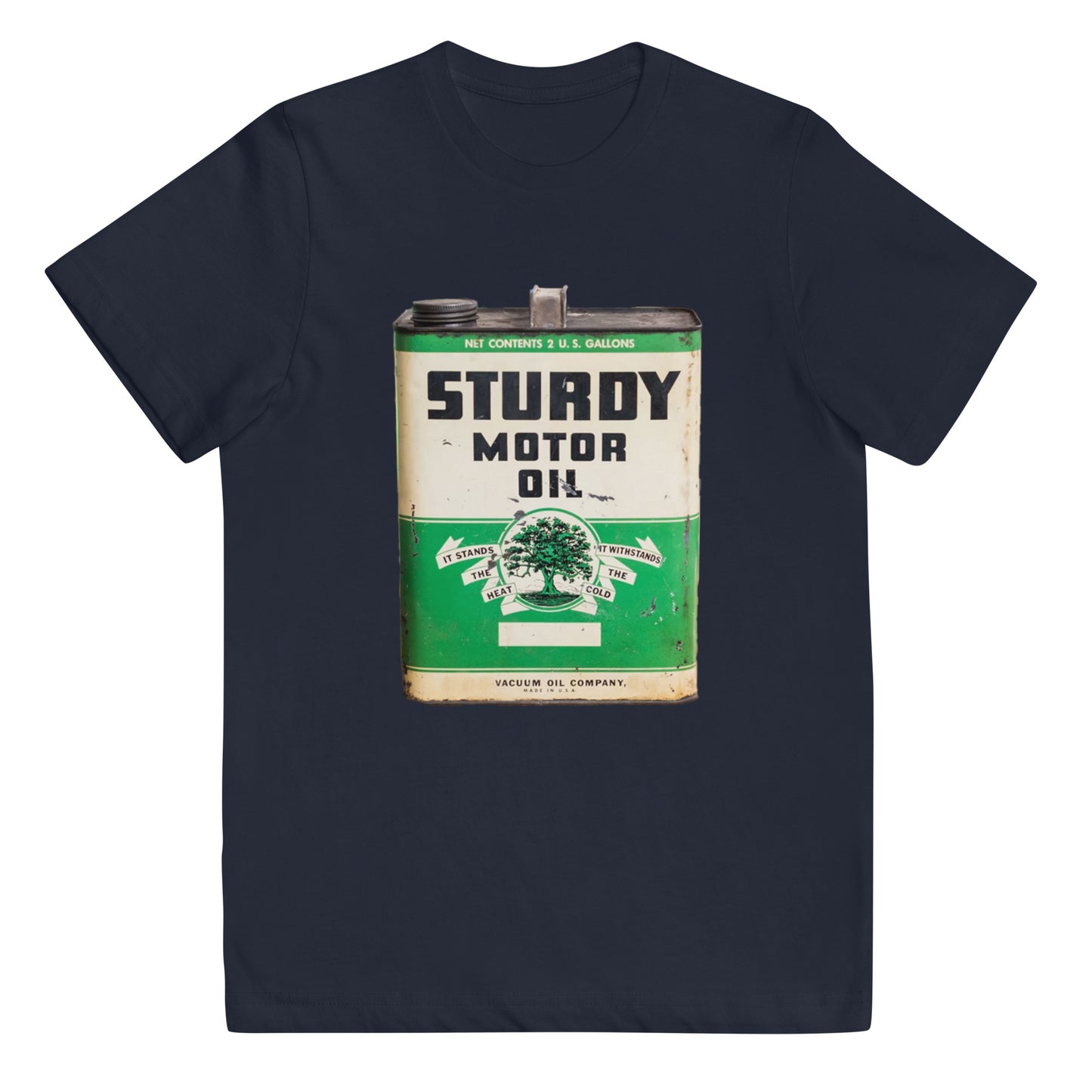 Vintage Sturdy Oil Can Patina Style Youth jersey t-shirt