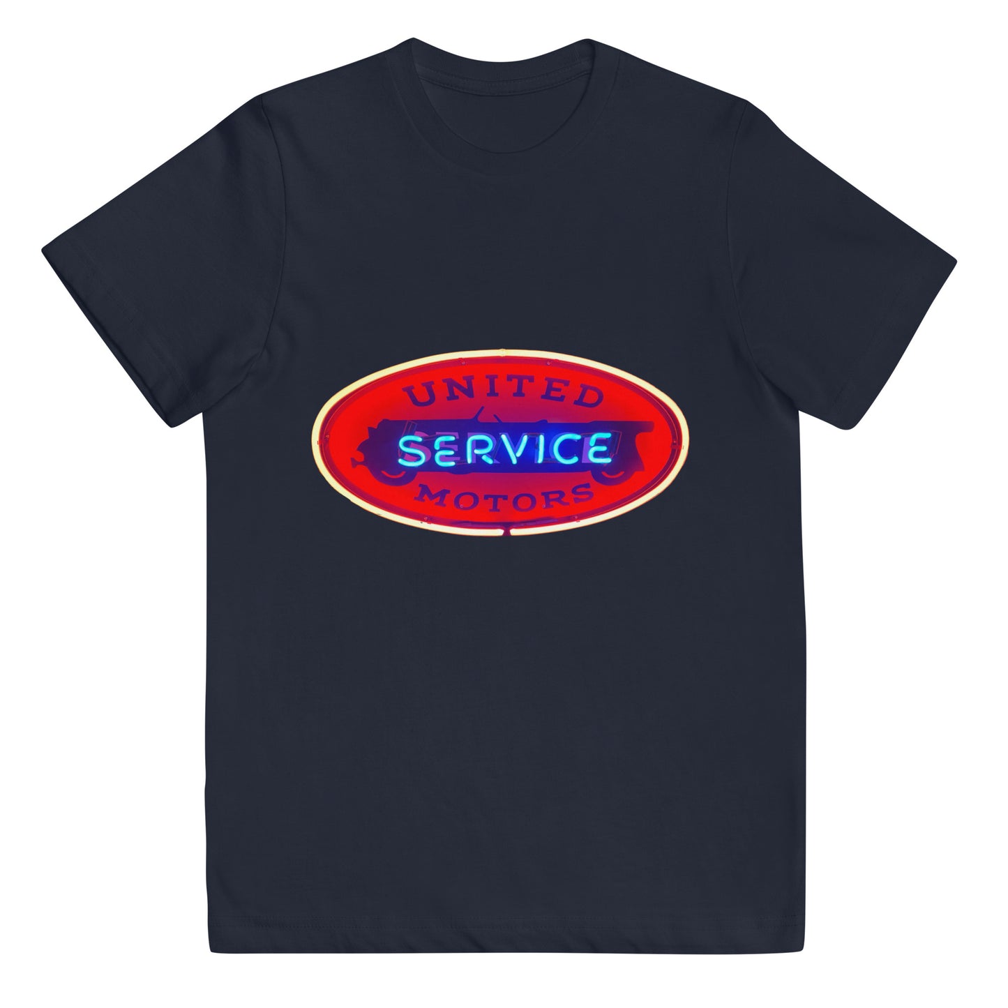 Vintage United Service Motor Neon Style Lit Youth jersey t-shirt