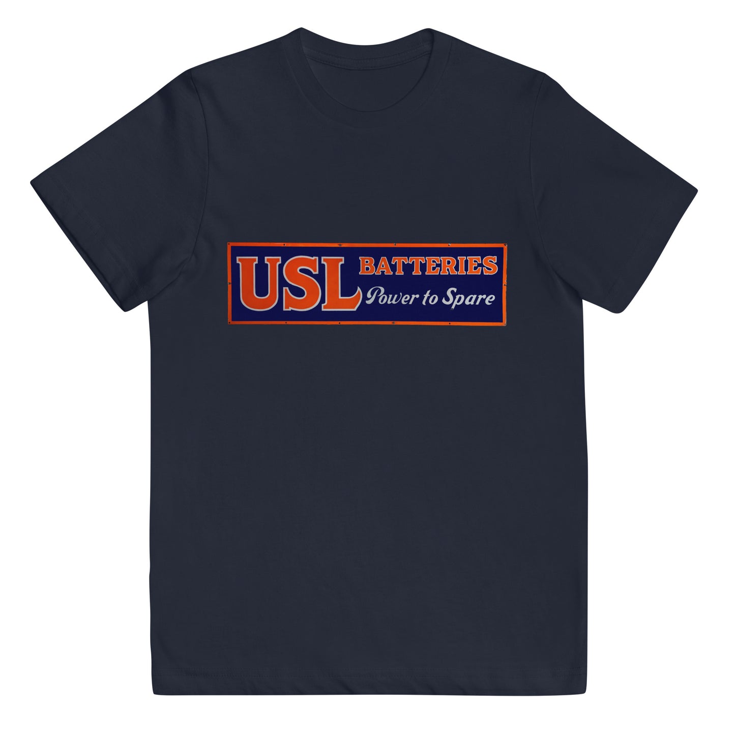 Retro USL Battery Tin Style Youth jersey t-shirt