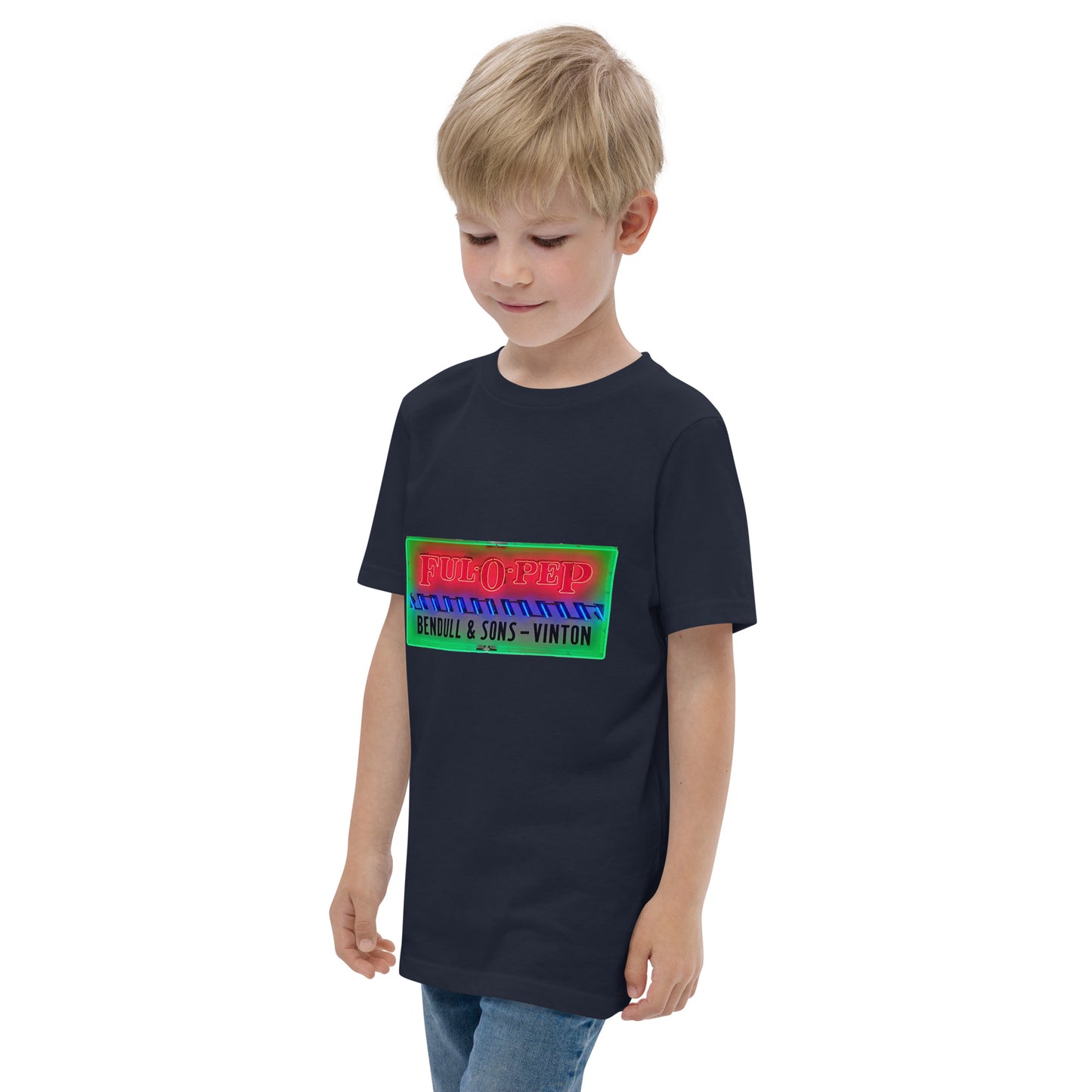 Vintage Racing Sign Neon Style Youth jersey t-shirt