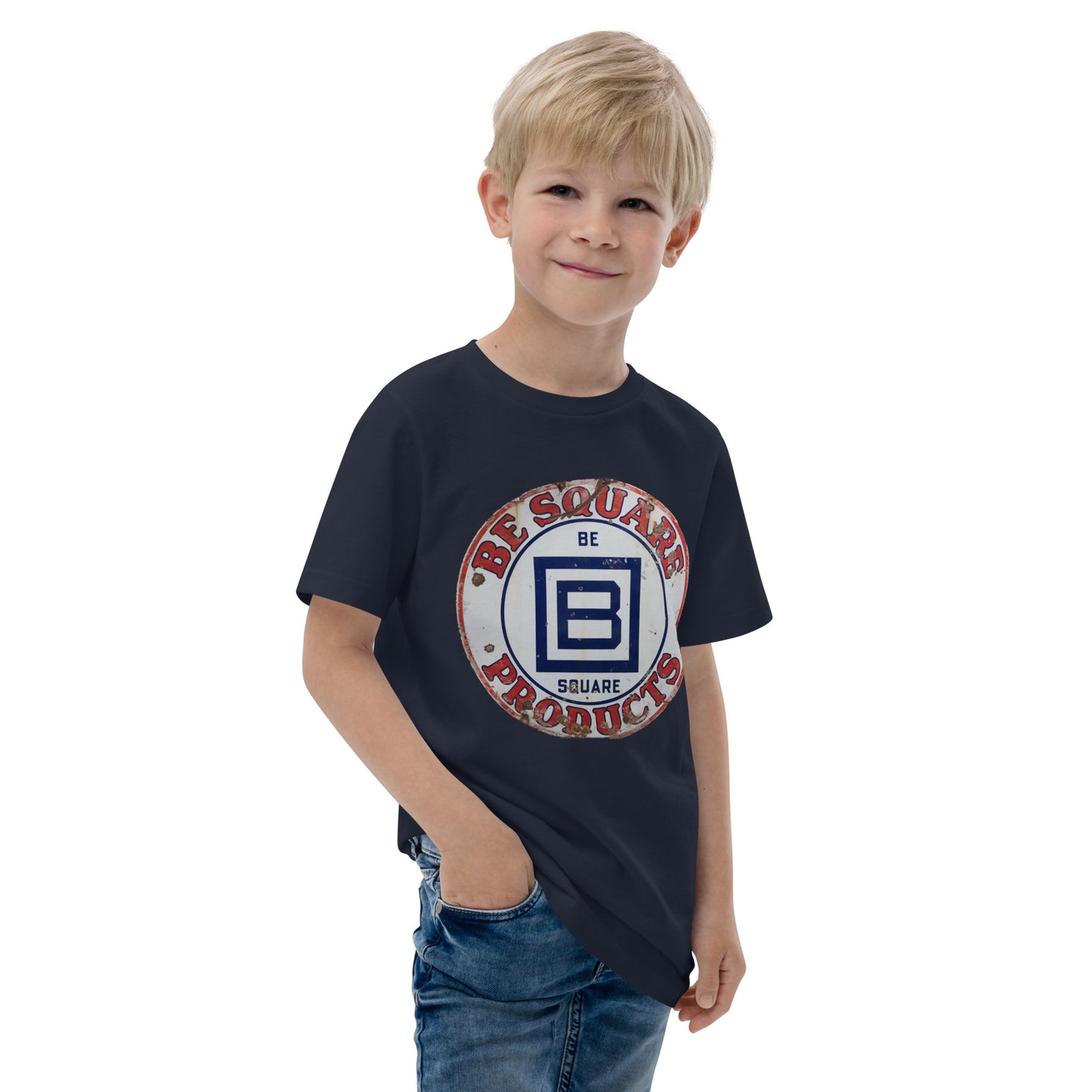 B Square Design Porcelain Youth jersey t-shirt