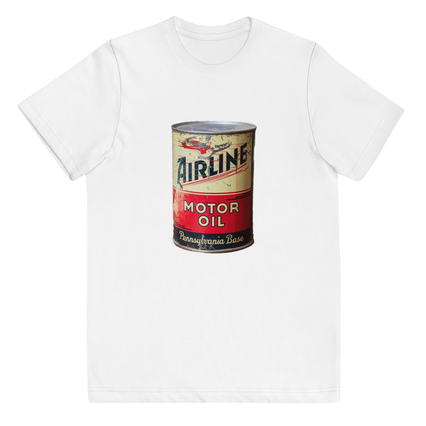 Aviation Oil Soup Can Style Youth jersey t-shirt