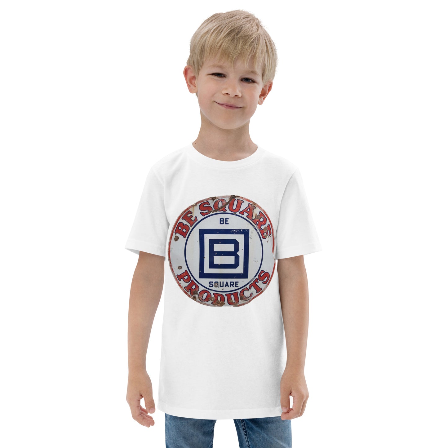 B Square Design Porcelain Youth jersey t-shirt