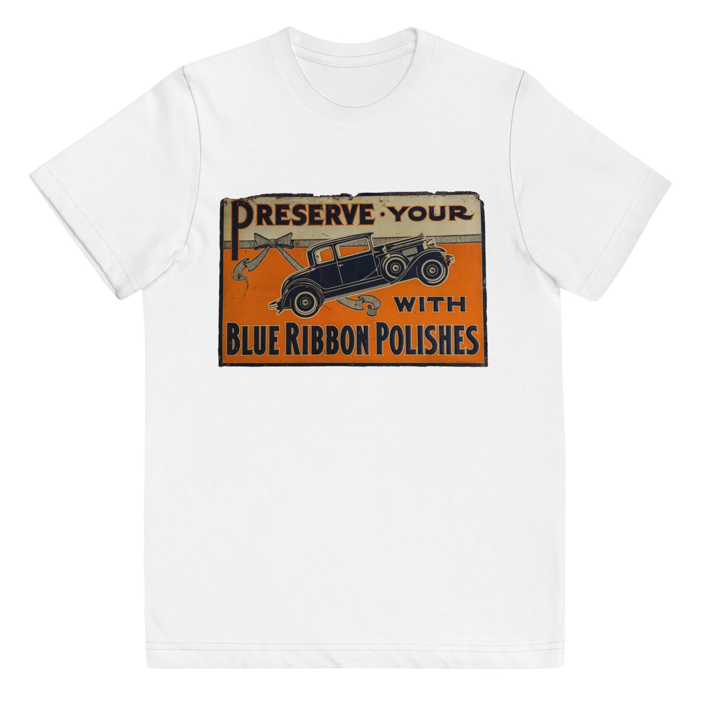 Blue Ribbon Patina Tin Style Youth jersey t-shirt