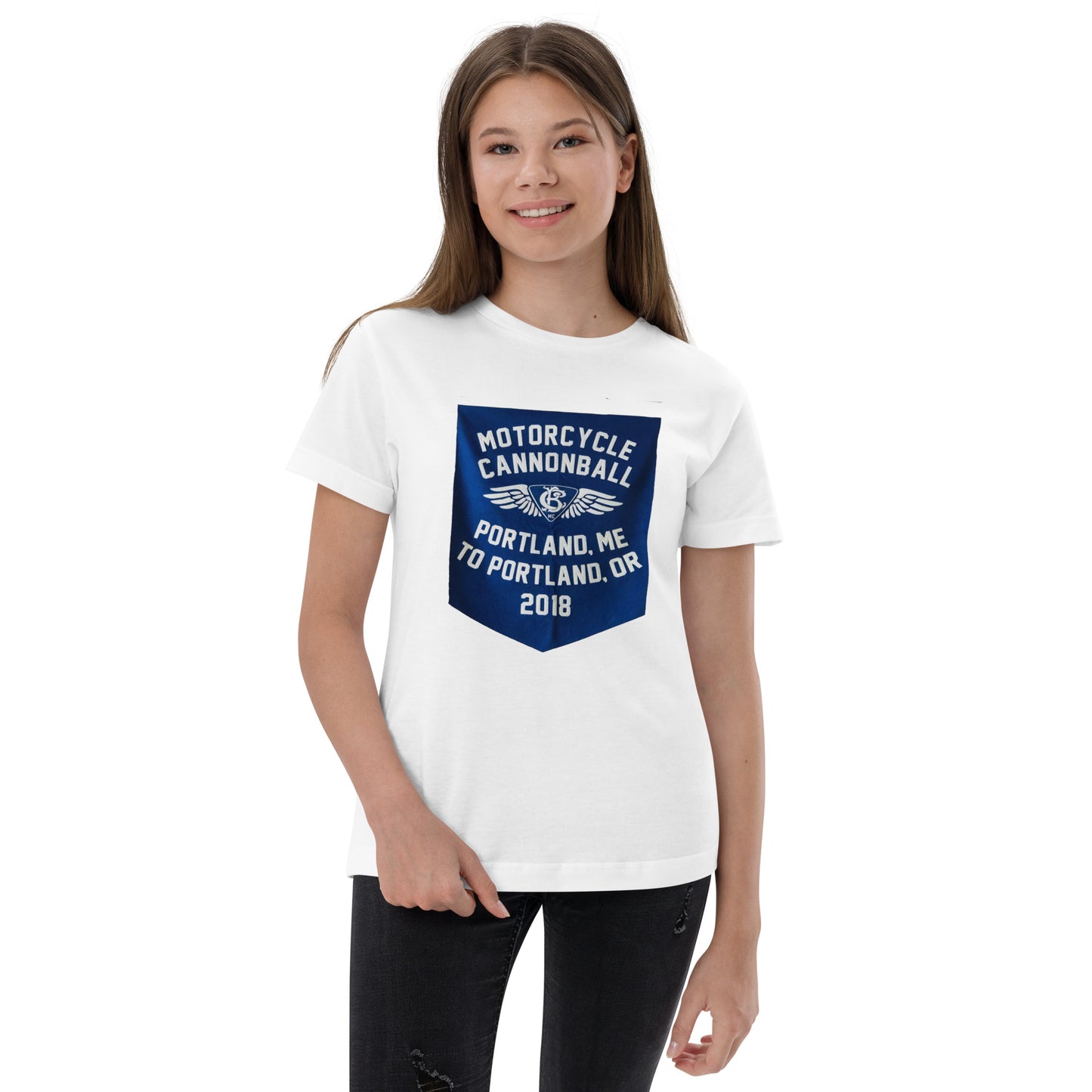 Cannonball Run MC Banner StyleYouth jersey t-shirt