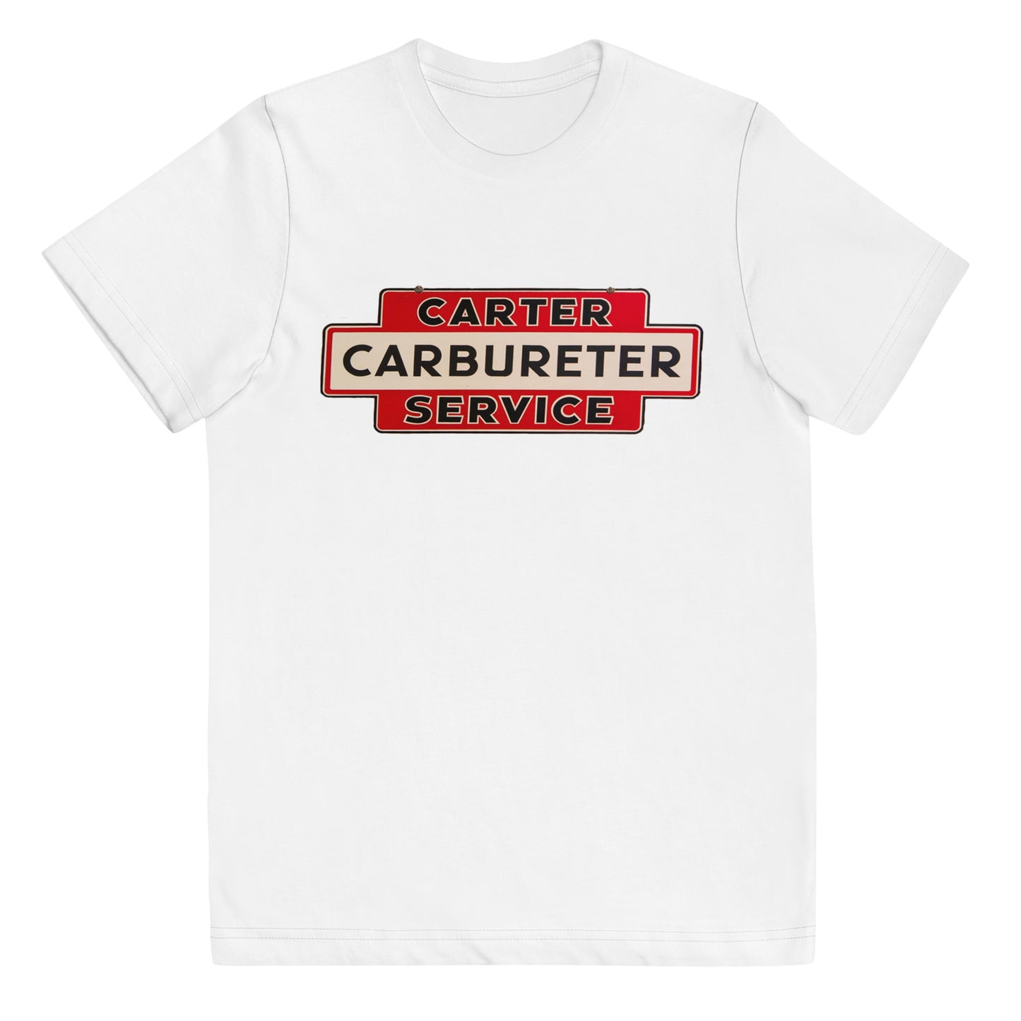 Carter Carbs Tin Style Shop Sign Youth jersey t-shirt