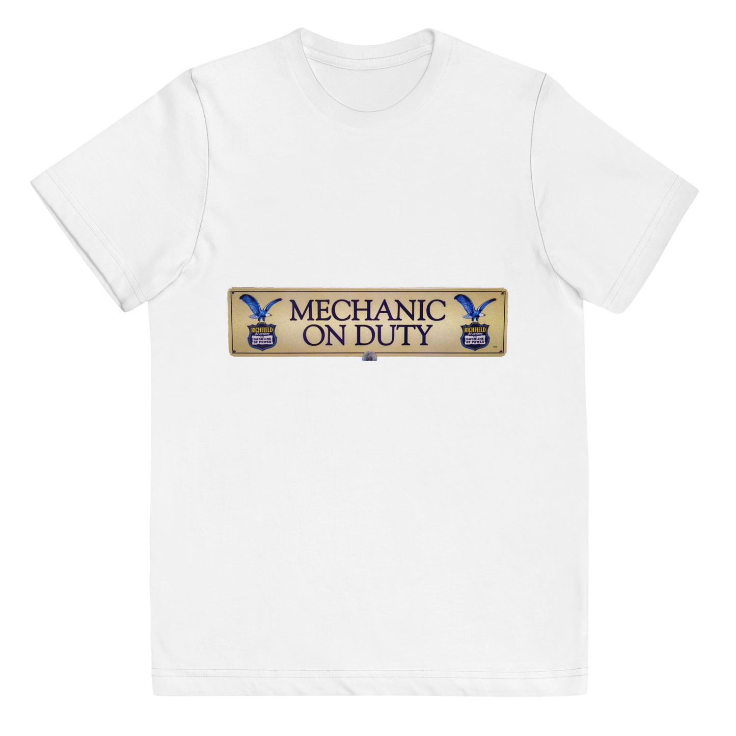 Retro Mechanic On Duty Sign Youth jersey t-shirt