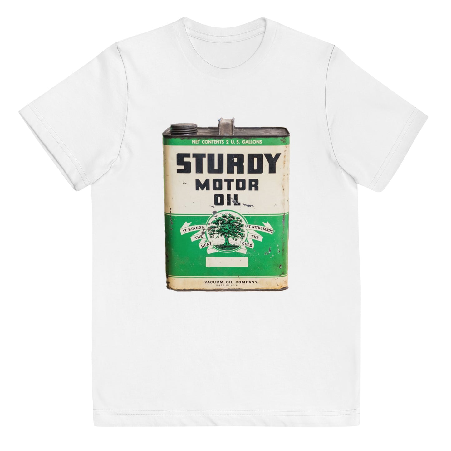 Vintage Sturdy Oil Can Patina Style Youth jersey t-shirt