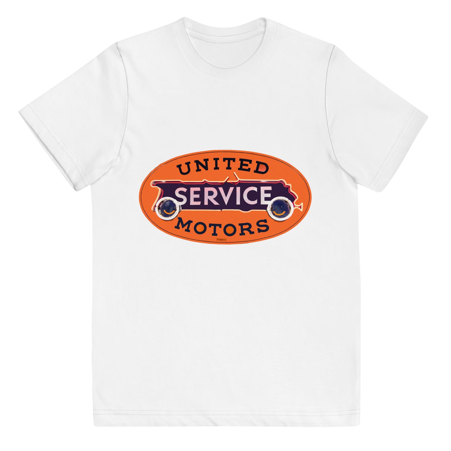 Vintage United Service Motor Neon Style Unlit Youth jersey t-shirt