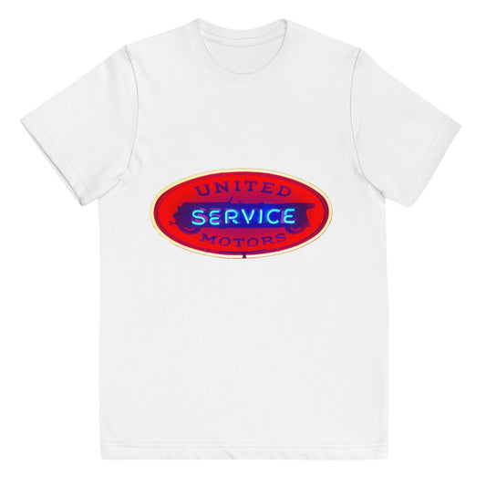 Vintage United Service Motor Neon Style Lit Youth jersey t-shirt