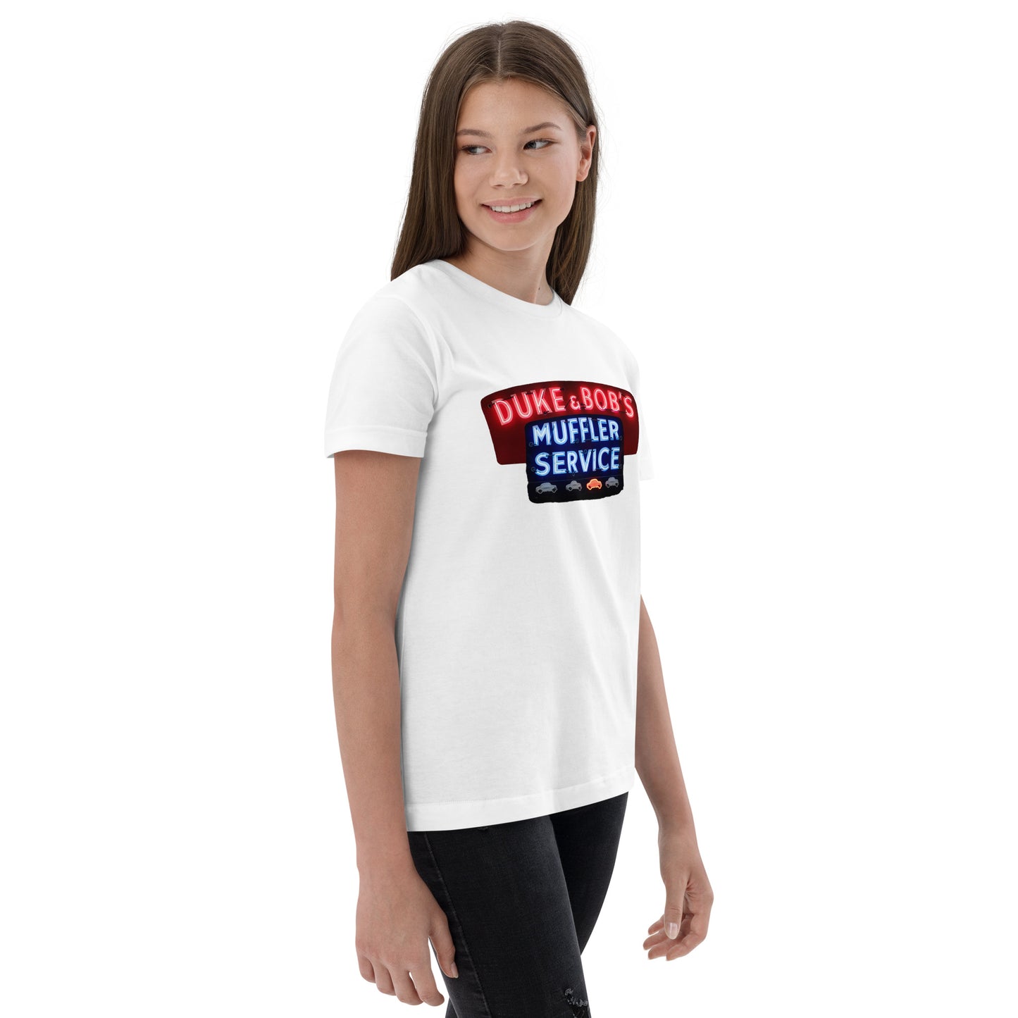 Duke + Bob Retro Neon Style Youth jersey t-shirt