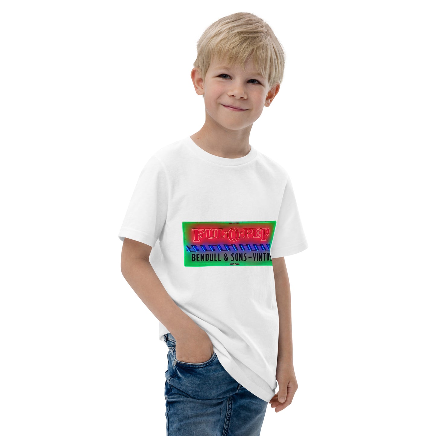 Vintage Racing Sign Neon Style Youth jersey t-shirt