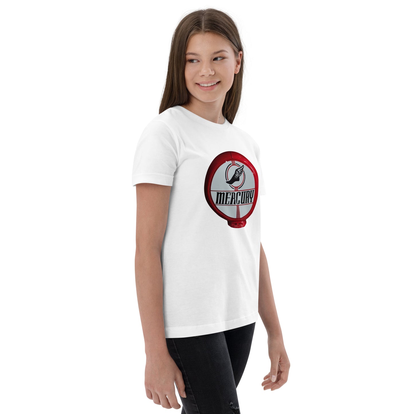 Retro Mercury Gas Globe Style Youth jersey t-shirt